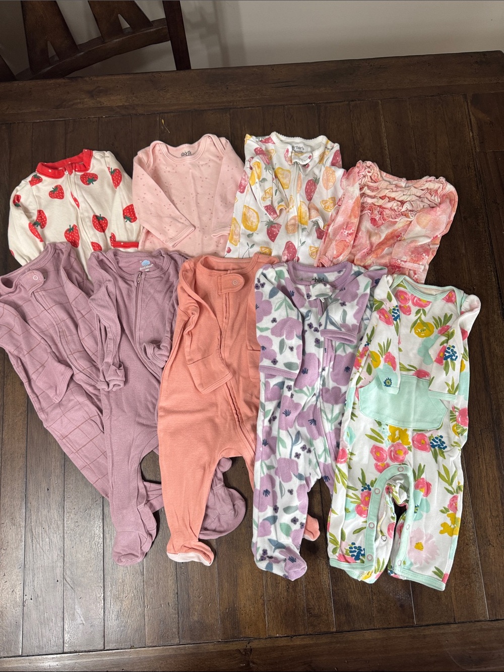 Bundle of Baby Girl 0-3 Sleepers